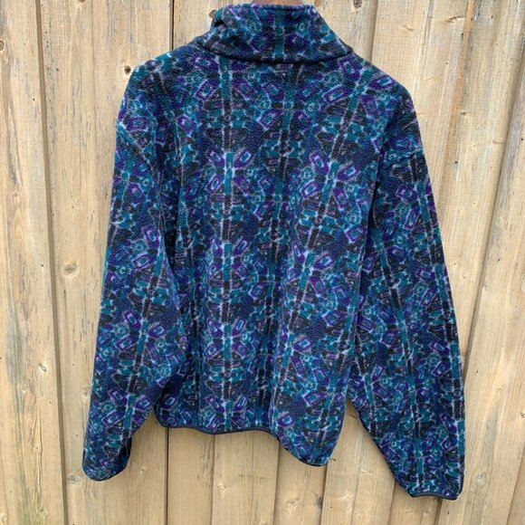 Vintage 1992 The North Face Half Zip Patterned Jacket Large - Picture 13 of 13